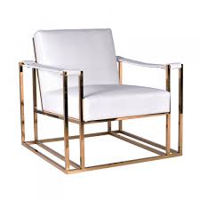 Shop gold accent chairs at luxedecor.com. Buy Vig Modrest Larson Accent Chair In Gold White Leatherette Online