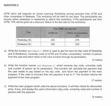 Jamb past questions and answers, waec, neco and post utme past questions and answers are available here. Solved Question 2 Uitm Johor Will Organize An Active Lear Chegg Com