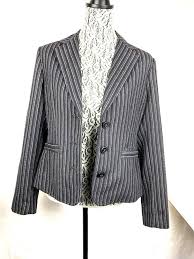 Black And White Striped Suit Jacket Cabi Women S Blazer Size 10 Black White Striped 3 Buttons Pocket 1086 Cabi Blazer Women S Blazer Black White Stripes Blazer