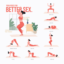 Yoga poses For Better sex. Young woman practicing Yoga pose. Woman workout  fitness, aerobic and exercises 25660373 Vector Art at Vecteezy