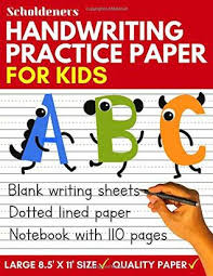 Decorate paper with stickers for a quick design. Handwriting Practice Paper Blank Writing Sheets Notebook With Dotted Lines For Kids By Scholdeners