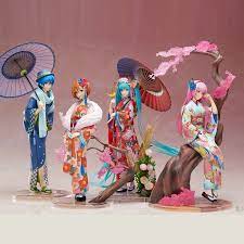 Hatsune Miku Kimono Action Figure Toys Doll Collection With Box Anime Figures Collection Hatsune Miku Miku