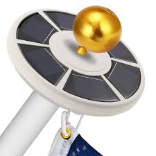 Anley 26 Led Solar Powered Flag Pole Light Ultra Bright Full Coverage Flagpole Downlight For Most 15 Ft To 25 Ft Poles A Flagpole Light White The Home Depot