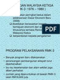 Rmk3 mempunyai tujuan yang sama dengan rancangan malaysia kedua, yaitu mengurangi tingkat kemiskinan dan. Rancangan Malaysia Ketiga