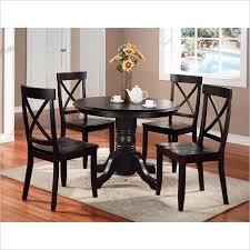 Home Styles 5 Piece Black Pedestal Dining Table Set Dining Table Black Black Round Dining Table Dining Table In Kitchen