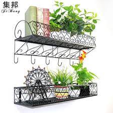 欧式铁艺上墙花架阳台花架壁挂花架墙上花盆架墙壁置物架装饰架 decor home decor furniture