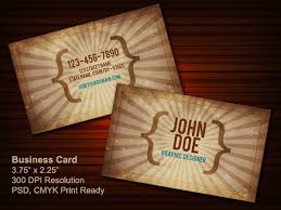 Use a word business card template to design your own custom cards by adding a logo or tagline. Vintage Business Card Psd Front Back Graphicsfuel