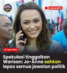 Bekas Timbalan Ketua Wirawati Parti Warisan, Jo-anna Sue Henley Rampas  menjelaskan beliau telah melepaskan jawatannya dalam politik (Parti  Warisan) dan kini memberi fokus menyambung pelajaran di peringkat Doktor  Falsafah (PhD). 🔶 "Begitu