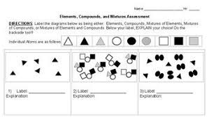 4 Page Formative Assessment Of Models For Elements Compounds And Mixtures Can Be Used As Ex Printable Graph Paper Elements Compounds And Mixtures Assessment