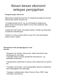 Petroleum perkembangan perlombongan petroleum mewujudkan. Kesan Kesan Ekonomi Selepas Penjajahan