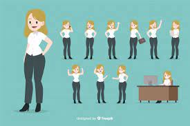 Download Businesswoman Set With Different Postures For Free In 2021 Vector Free Business Women Vector Photo