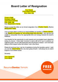 Resignation Letter Samples Free Downloadable Letters