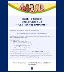 Maybe you would like to learn more about one of these? It S Back To School Dental Exam Time Fowler Memorial Free Dental Clinic
