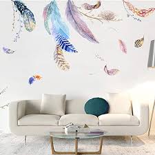 Discover how art and wall decor can add interest and personality to your home. M Achoose Colorful Feathers Wall Decals Wall Stickers Peel And Stick Removable Decal Stick Diy Wall Art Murals Home Wall Decor For Bedroom Living Room Classroom Office Wall Decaoration Pricepulse