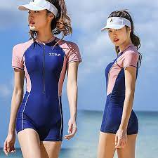 Women Rash Guard One Piece Swimsuit Short Sleeve Shorts Jumpsuit Swimwear Bikini Unbranded Onep One Piece Swimsuit With Shorts Swimsuits Swimsuit With Shorts