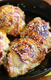 Spread the chicken cubes on the prepared baking sheet and drizzle with the melted butter. Sesame Baked Chicken Thighs Will Cook For Smiles