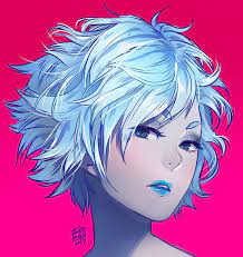 Hair Practice By Anikakinka Anime Blue Anime Blue Lipstick