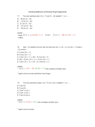 Markus yuniarto, s.si tahun pelajaran 6 7 sma santa angela jl. Contoh Pembahasan Soal Turunan Fungsi Trigonometri