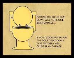 Sure, i'll put the toilet seat and cover down at a guests house. Toilet Seat Down Sign Bathroom Home Funny Country Decor Plaque Art Home Decor Plaque Sign Wall Plaques Plaque