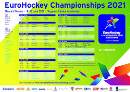Euro 2020 final tournament schedule has been postponed to year 2021. 2021 Eurohockey Championships Match Schedule Is Announced European Hockey Federation