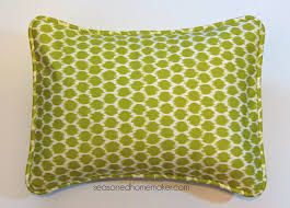 Top interior designers profess that seven decorative pillows are a comfortable number for a sofa. How To Add Piping To Throw Pillows