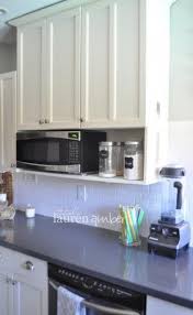 This Is An Idea See How Much Clearance Raising Cabinets Would Give Us To Use Other Microwave On Shelf Under New Kitchen Cabinets Kitchen Redo Kitchen Cabinets