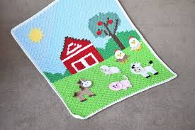 Browse by theme and level to find the design of your dreams! Farm Animal Frieds Applique Blaket Horse Sheep Cow Chicken Pig Crochet Baby Blanket Pattern