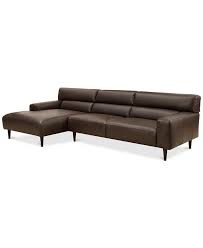 This couch comfortably sits at least 3 people. Furniture Closeout Nevanna 2 Pc Leather Sofa With Chaise Created For Macy S Reviews Furniture Macy S