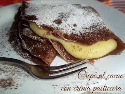 Crepes Al Cacao Con Crema Pasticcera E Nutella In Cucina Con Il Blog Idee Alimentari Pasticceria Crepes