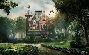 Tumblr is a place to express yourself, discover yourself, and bond over the stuff you love. Hd Wallpaper Fantasy House Garden Mansion Tree Wallpaper Flare
