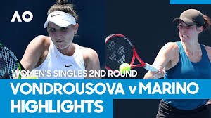 Června 1999 sokolov) je česká levoruká tenistka a bývalá juniorská světová jednička, kterou byla do us open 2015.ve své dosavadní kariéře na okruhu wta tour vyhrála jeden singlový turnaj, když triumfovala na ladies open biel bienne 2017.v rámci okruhu itf získala sedm titulů ve dvouhře a čtyři ve čtyřhře. Marketa Vondrousova Vs Rebecca Marino Match Highlights 2r Australian Open 2021 Youtube