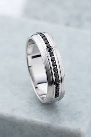 Mens Wedding Rings With Black Diamonds White Gold Wedding Etsy Mens Wedding Rings Gold Wedding Band Sets Black Diamond Wedding Bands