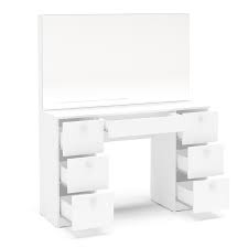 4.6 out of 5 stars with 50 ratings. Boahaus Artemisia Modern Vanity Table With Mirror And 7 Drawers White Finish Walmart Com Modern Vanity Table Closet Renovation Large Dressing Tables