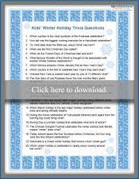 Mixing a few printable trivia questions in with some icebreakers also helps your guests gel easier. Winter Trivia For Kids Lovetoknow