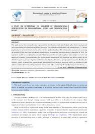 Academic journals database contains complete bibliographic citations, precise indexing, and informative abstracts for. Pdf A Study On Determining The Influence Of Organizational Identification On Organizational Justice And Organizational Silence