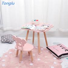 Flip over the erasable whiteboard top. China Good Price New Design Children Furniture Kids Wooden Table And Chair Set High Quality Children S Table With Wood Leg Photos Pictures Made In China Com