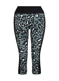 Share this title spend $49 on print products and get free shipping at hc.com. Leopard Print Panelled Capri Leggings Fashercise