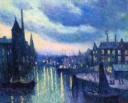 The Port Of Rotterdam Evening Maximilien Luce Maximilien Luce Maximilien Camille Pissarro