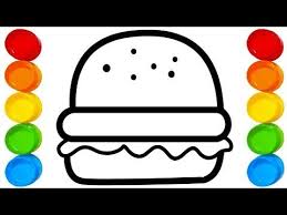 How To Drawing Fast Food Coloring Burger Sandwich Chicken Coloring Pag Chicken Coloring Chicken Coloring Pages Burgers Sandwiches