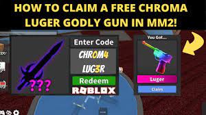 Roblox murder mystery 2 mm2 luger godly knifes and guns read desc. How To Claim A Free Chroma Luger Godly Gun In Roblox Mm2 Working 2020 New Update Youtube