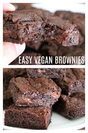 Long Pinterest Pin For Easy Vegan Brownies Easy Vegan Dessert Vegan Brownies Easy Vegan Brownies Recipe