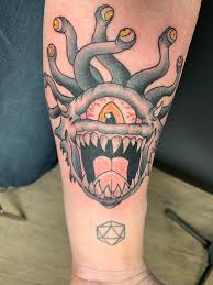 Beholder Tattoo Oc Art Dungeonsanddragons