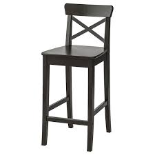 ingolf bar stool with backrest, brown