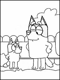 Choisissez maintenant votre coloriage disney et ensuite à l'aide de vos crayons de couleurs, laissez votre enfant choisir les plus belles couleurs pour colorier le dessin. Bluey Dessin 9