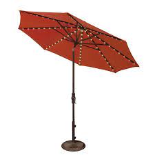 Treasure Garden 9 Starlight Collar Tilt Umbrella Authenteak Umbrella Patio Umbrellas Garden Umbrella