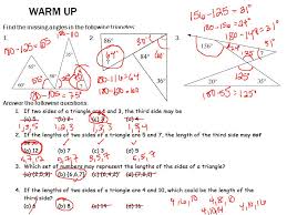Asked 9 years, 1 month ago. Warm Up Find The Missing Angles In The Following Triangles Answer The Following Questions Ppt Download