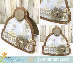 Shaped cards are a fun and modern alternative to a traditional handmade greeting card. Winter Hat Shape Card Pazzles Craft Room