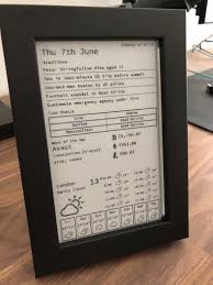 E Ink Display For Daily News Weather And More Hackster Io E Ink Display Pi Projects Raspberry Projects