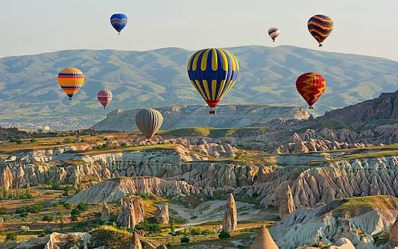 Balloons, mountains, Cappadocia, Turkey, summer, HD wallpaper | Peakpx