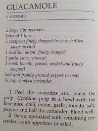 Dips Guacamole New York Times Cookbook Craig Claiborne Jalapeno Chili Small Tomatoes Ripe Avocado